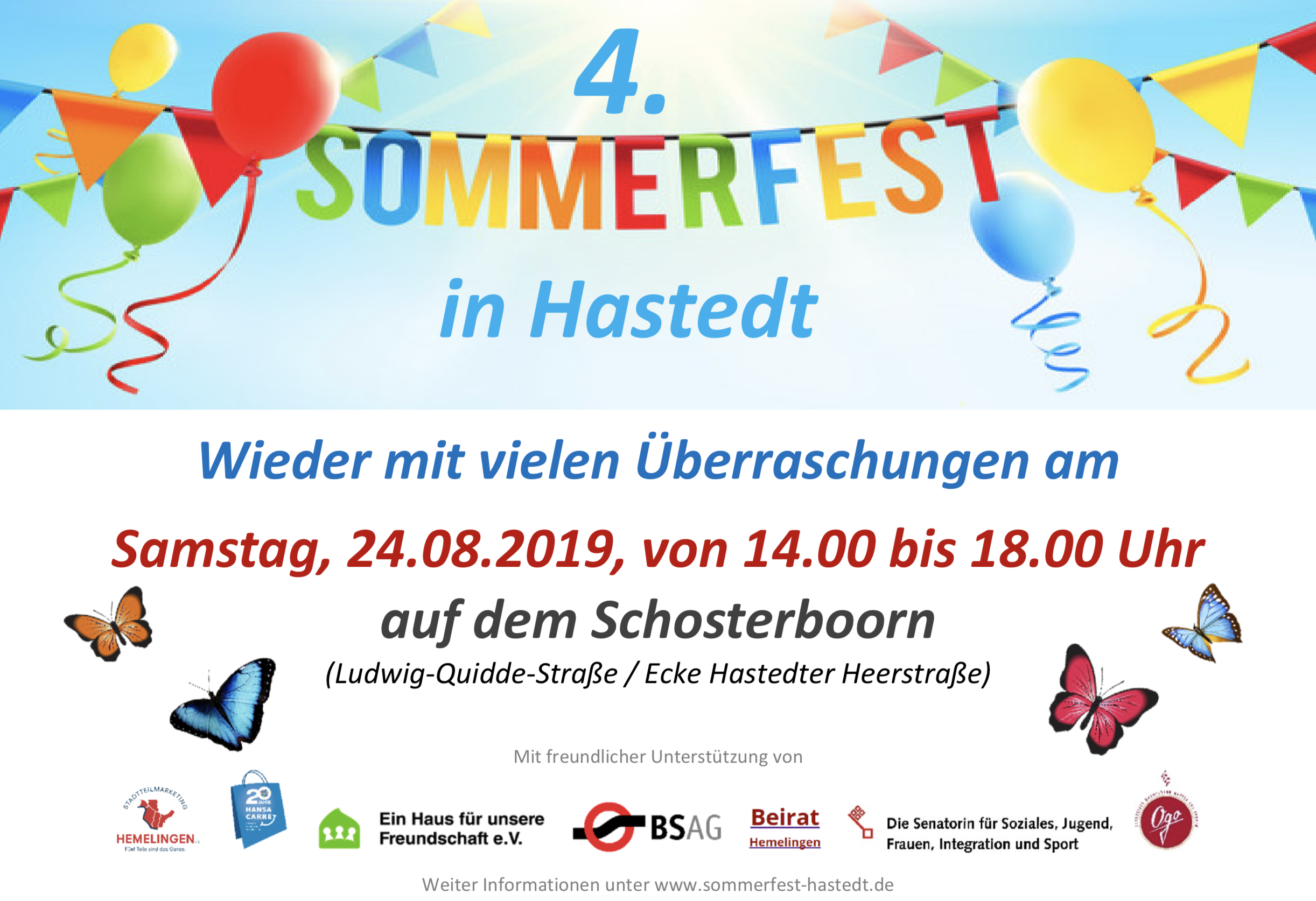 Begegnung der Kulturen am Samstag, den 24.08.2019, von 14.00 bis 18.00 Uhr.